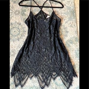 In bloom by jonquil black lace slip dress size S